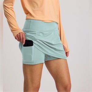 Free Fly Apparel Mint Athletic Skort with Side Phone Pocket